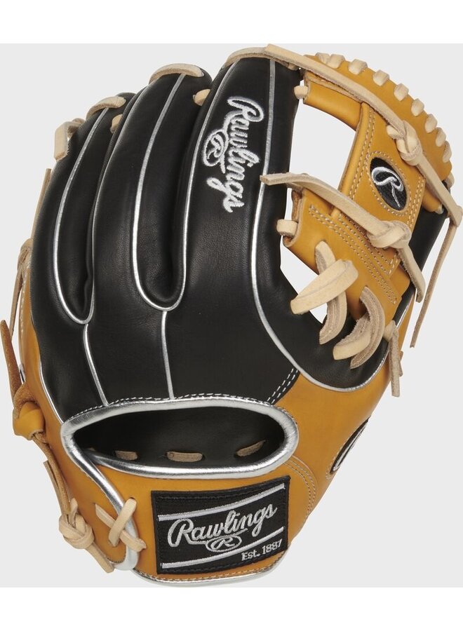 RAWLINGS HOH BASEBALL GLOVE 11 1/2" RHT BLACK/CAMEL/SILVER