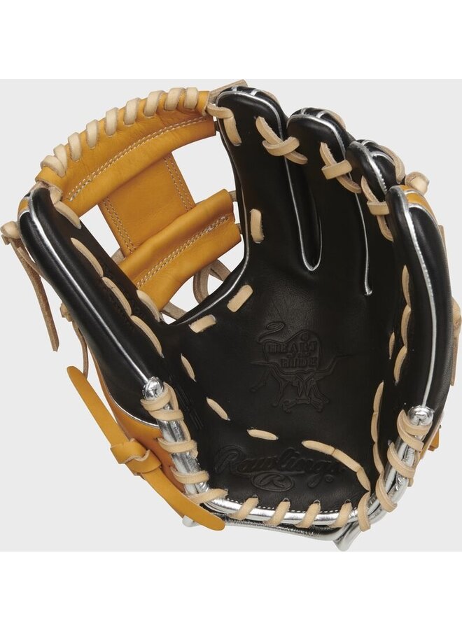 RAWLINGS HOH BASEBALL GLOVE 11 1/2" RHT BLACK/CAMEL/SILVER