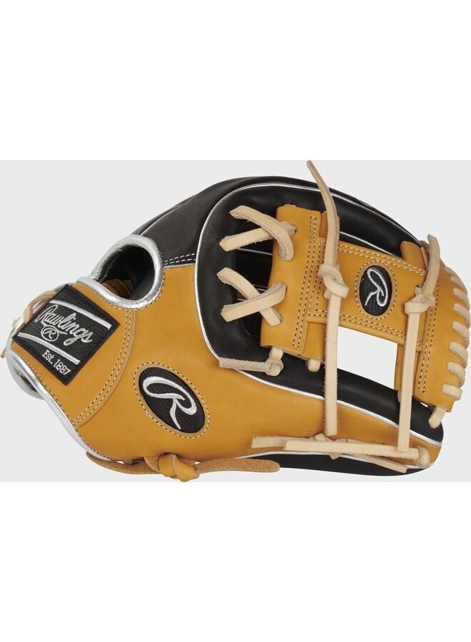 RAWLINGS HOH BASEBALL GLOVE 11 1/2" RHT BLACK/CAMEL/SILVER