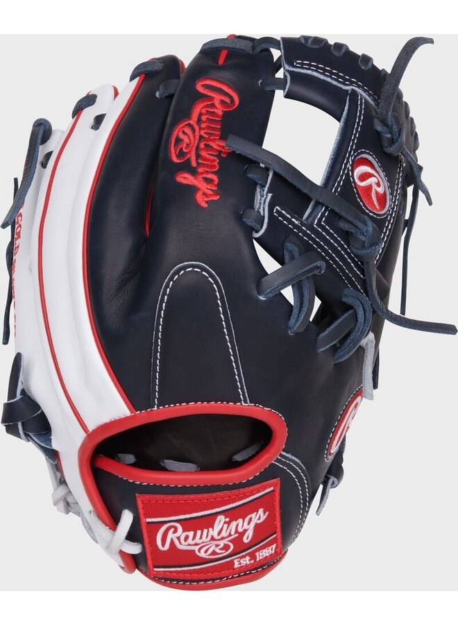 RAWLINGS HOH PRO I-WEB BASEBALL GLOVE 11 1/2" RHT NAVY/WHITE/RED