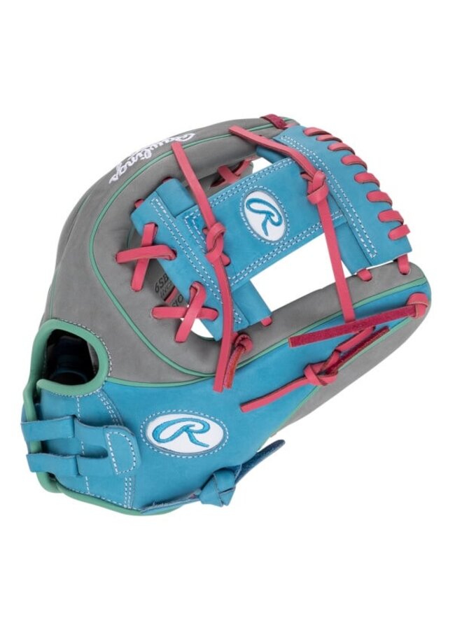 RAWLINGS HOH PRO-I WEB SOFTBALL GLOVE 12" RHT GREY/BLUE/GREEN/PINK