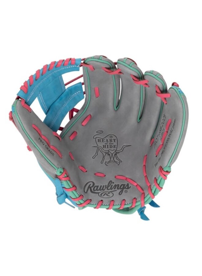 RAWLINGS HOH PRO-I WEB SOFTBALL GLOVE 12" RHT GREY/BLUE/GREEN/PINK