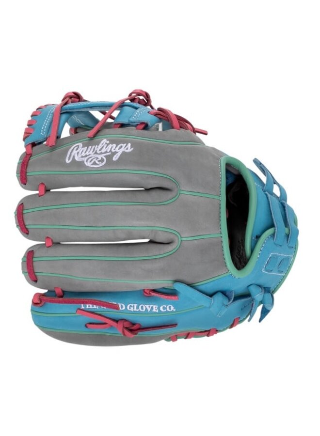 RAWLINGS HOH PRO-I WEB SOFTBALL GLOVE 12" RHT GREY/BLUE/GREEN/PINK