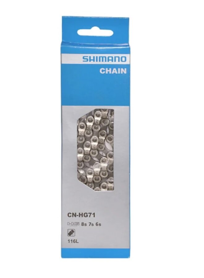 SHIMANO CHAIN, CN-HG71, 6/7/8 SPEED, 116 LINKS, W/SM-UG51 QUICK LINK