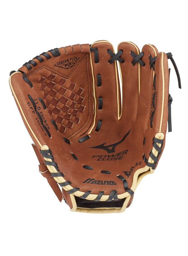 MIZUNO PROSPECT SERIES POWERCLOSE BASEBALL GLOVE 11.5" CHESTNUT