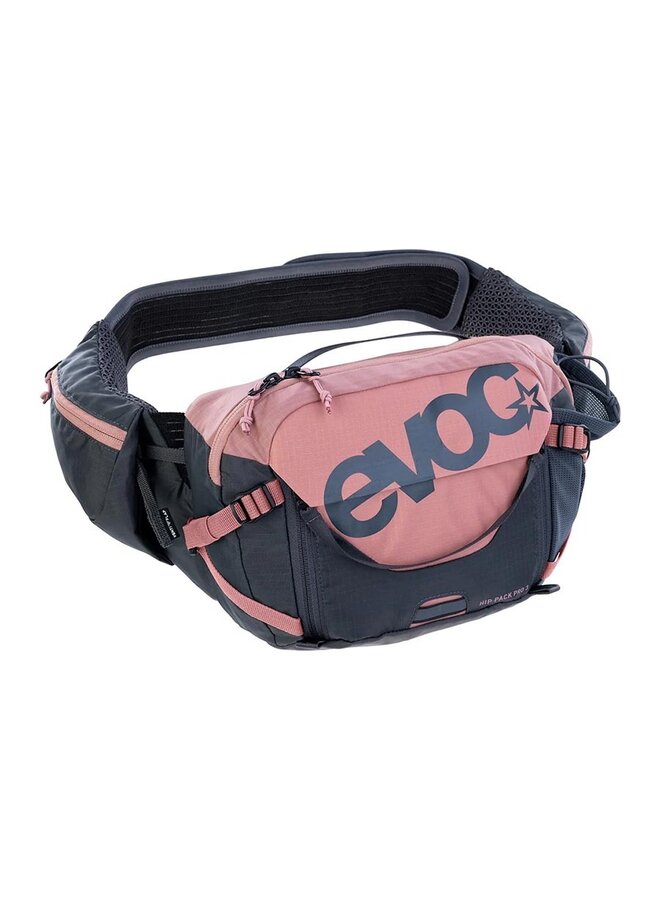 EVOC, Hip Pack Pro 3 +1.5L Reservoir Included, Hip Pack, 3L, Dusty Pink/Carbon Grey