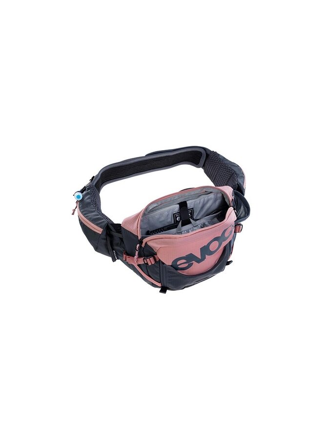 EVOC, Hip Pack Pro 3 +1.5L Reservoir Included, Hip Pack, 3L, Dusty Pink/Carbon Grey