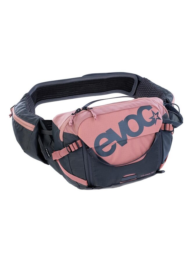 EVOC, Hip Pack Pro 3, Hip Pack, 3L, Reservoir Not included, Dusty Pink/Carbon Grey