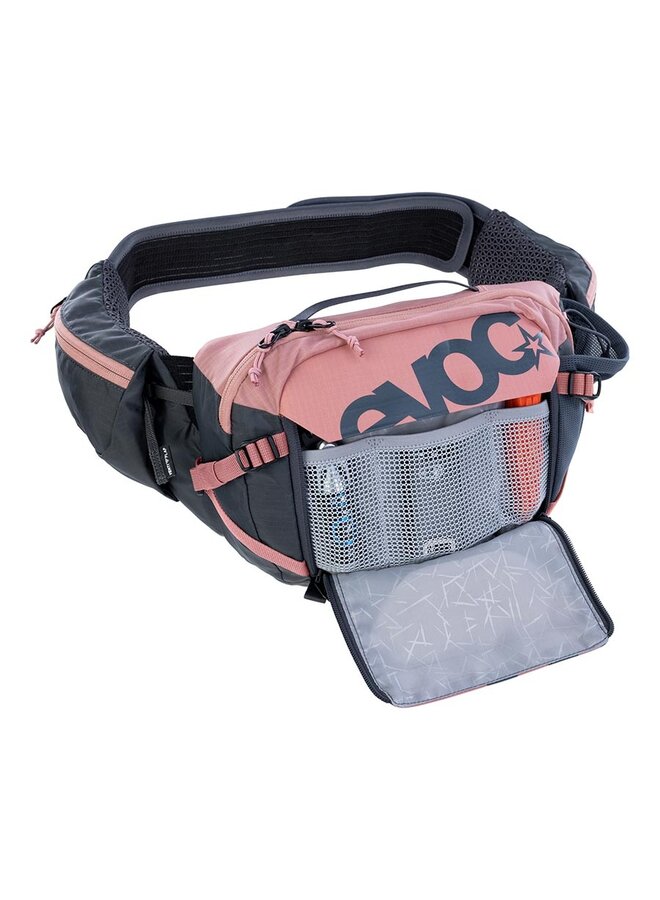 EVOC, Hip Pack Pro 3, Hip Pack, 3L, Reservoir Not included, Dusty Pink/Carbon Grey