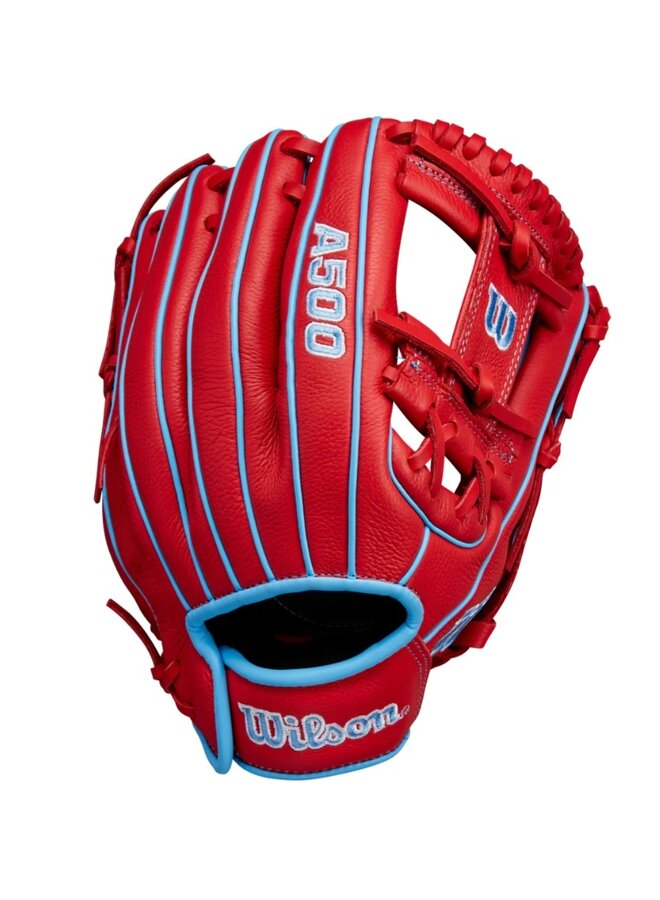 WILSON A500 BASEBALL GLOVE 11.5 RED/BLUE RHT