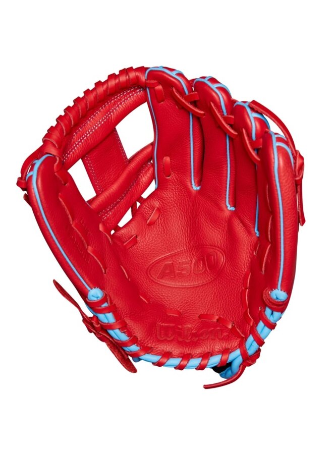 WILSON A500 BASEBALL GLOVE 11.5 RED/BLUE RHT