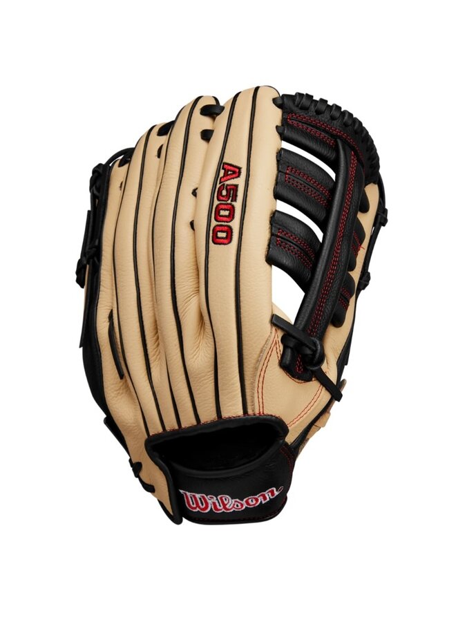 WILSON A500 BASEBALL GLOVE 12.5 BLONDE/RED/BLACK RHT