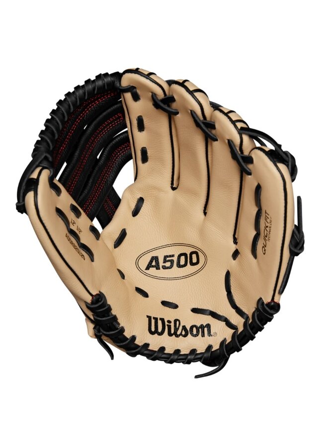 WILSON A500 BASEBALL GLOVE 12.5 BLONDE/RED/BLACK RHT