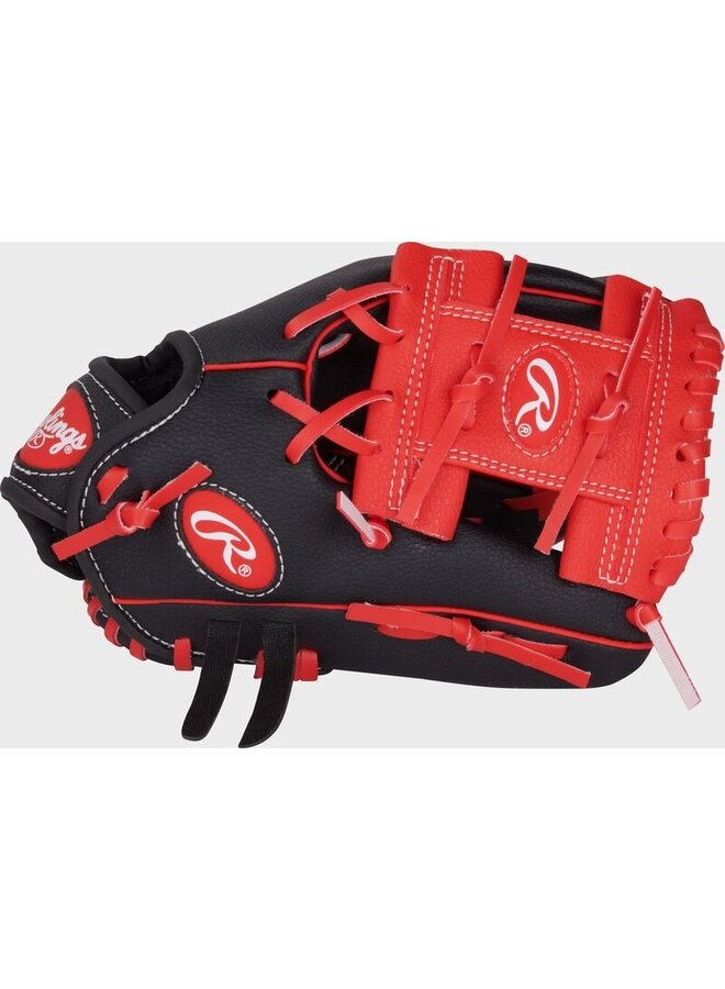 RAWLINGS "PLAYERS" SERIES BASEBALL GLOVE YOUTH 10" BLACK/RED RHT