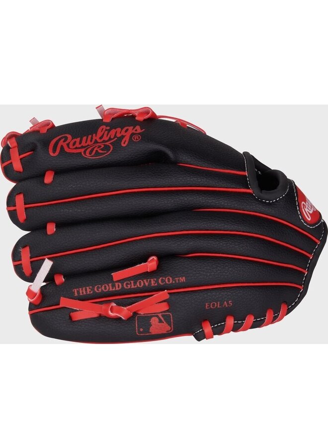 RAWLINGS "PLAYERS" SERIES BASEBALL GLOVE YOUTH 10" BLACK/RED RHT