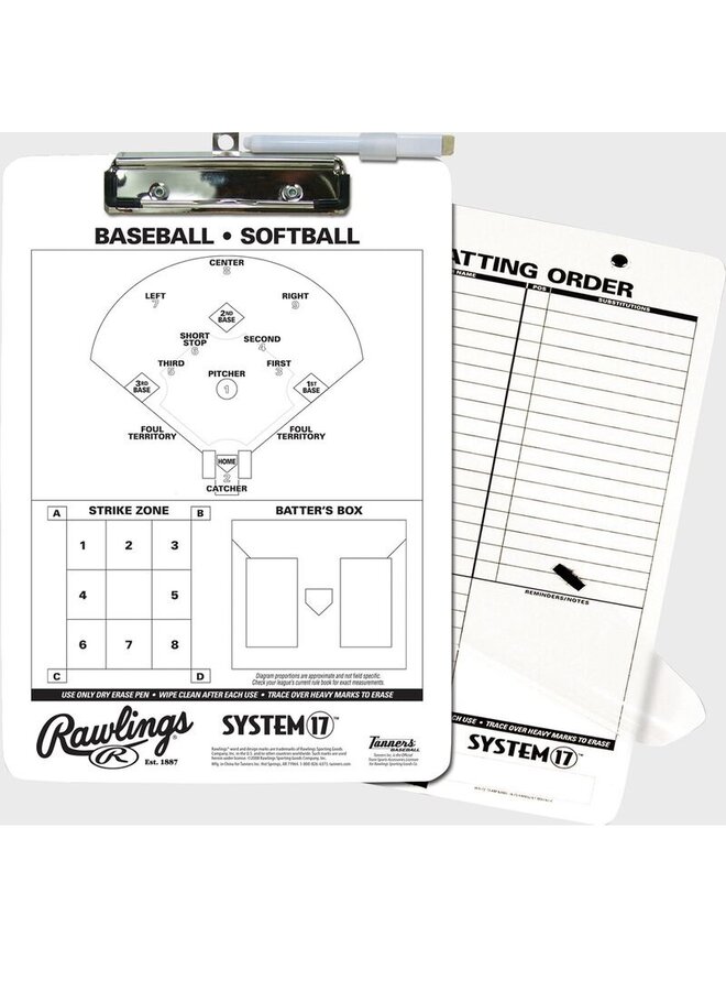 Rawlings Baseball Coach's Clipboard