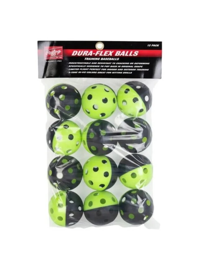 Rawlings 9" Duraflex Baseball Training Balls 12 Pack
