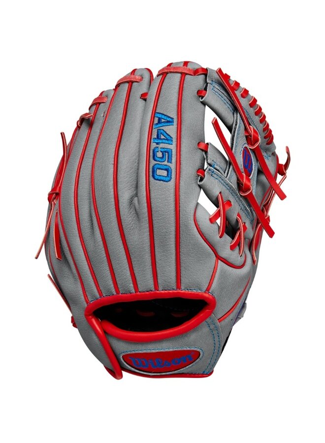 WILSON A450 GLOVE 10.75" Grey/Red/Royal