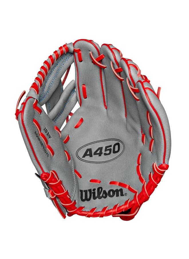 WILSON A450 GLOVE 10.75" Grey/Red/Royal