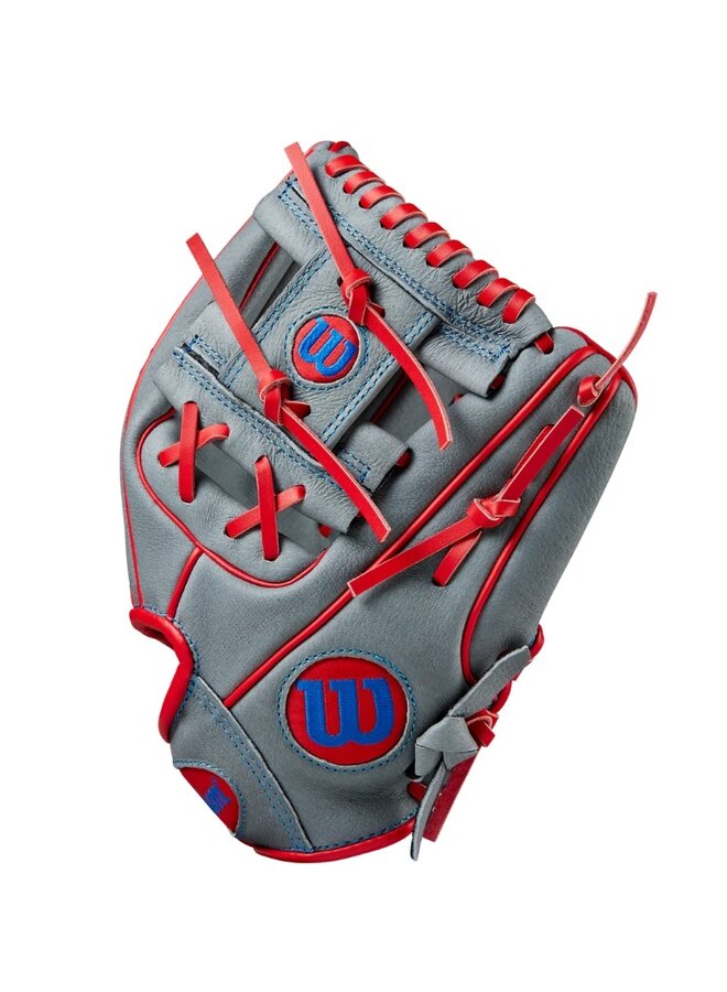 WILSON A450 GLOVE 10.75" Grey/Red/Royal