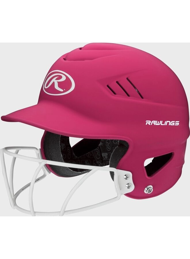 Rawlings Coolflo Highlighter Batting Helmet With Mask