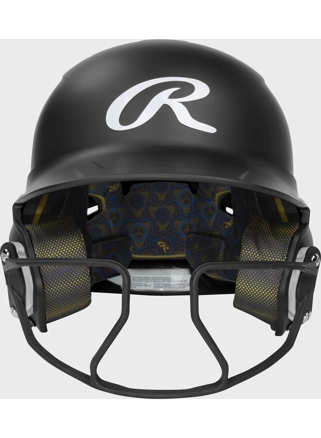 Rawlings Mach Hi-Viz Fastpitch Batting Helmet Matte Black - SENIOR