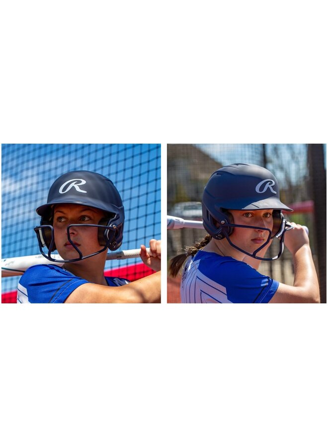 Rawlings Mach Hi-Viz Fastpitch Batting Helmet Matte Black - SENIOR