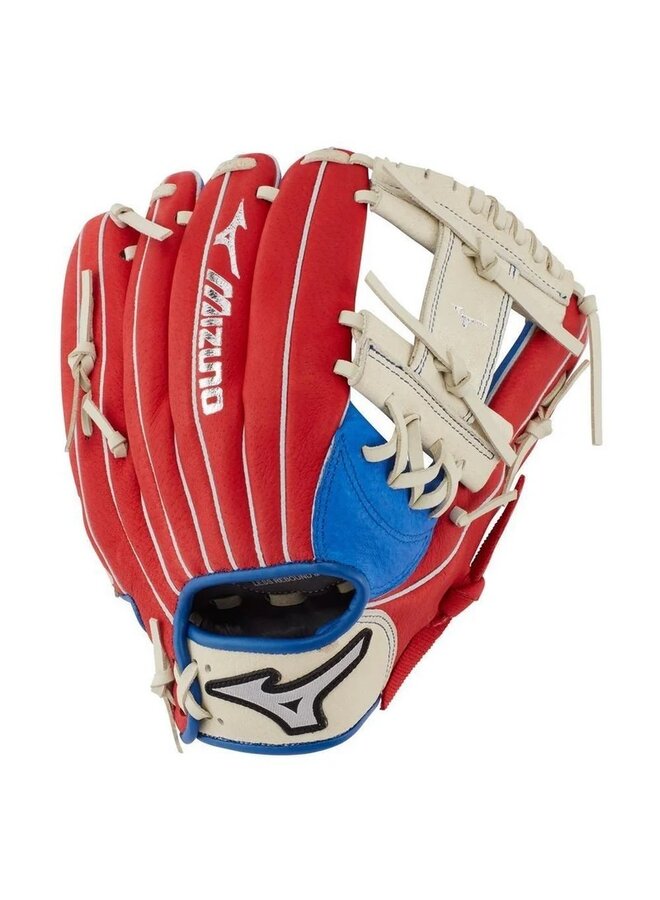 MIZUNO PROSPECT SERIES POWERCLOSE BASEBALL GLOVE 11" ROYAL - RED