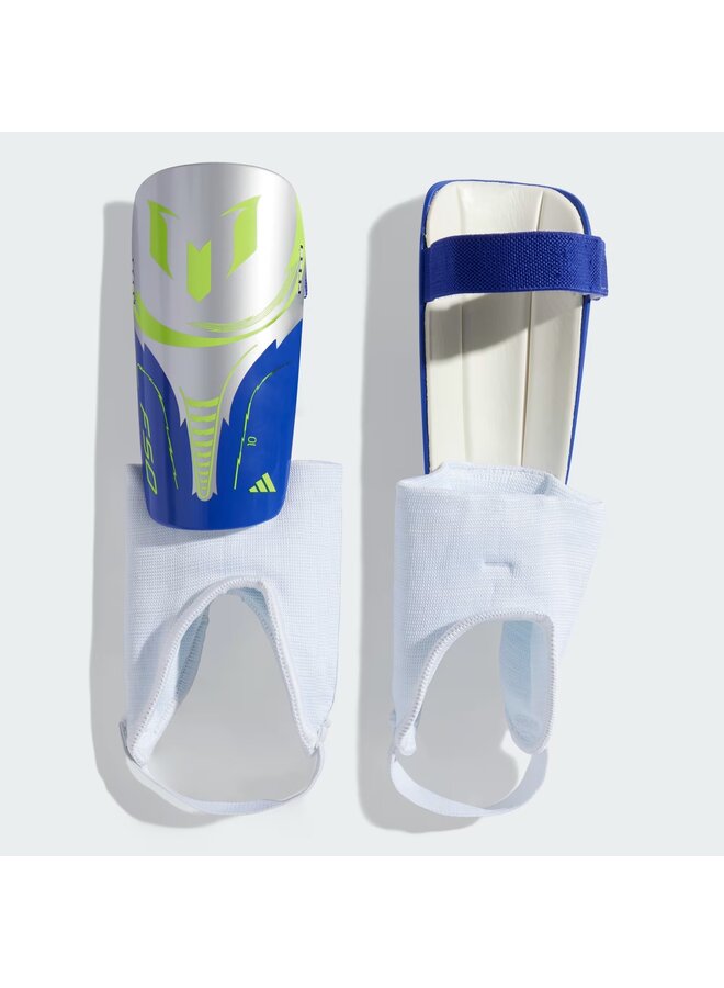 ADIDAS MESSI MATCH SHIN GUARD SILVER/YELLOW/BLUE JR
