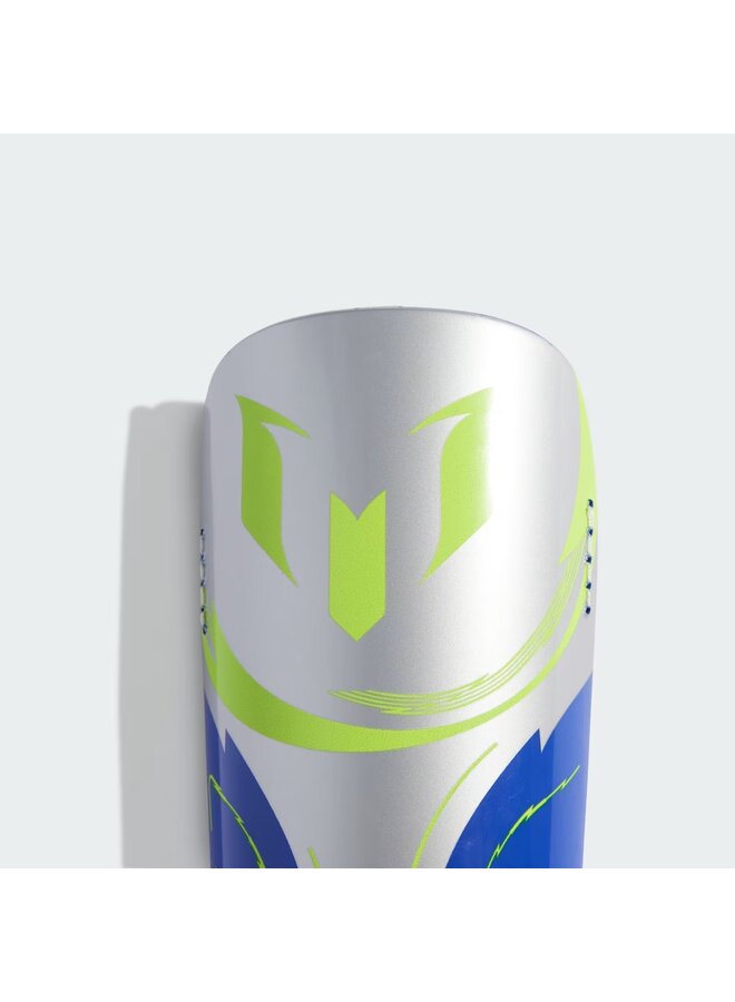 ADIDAS MESSI MATCH SHIN GUARD SILVER/YELLOW/BLUE JR