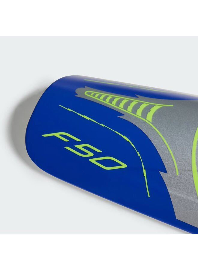 ADIDAS MESSI CLUB SHIN GUARD SILVER/YELLOW/BLUE