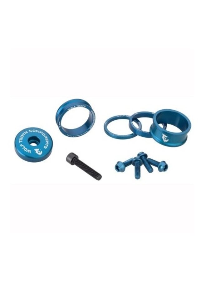 Wolf Tooth Anodized, Bling Kit, Headset Spacer, 1-1/8'', Height: Set, Aluminum