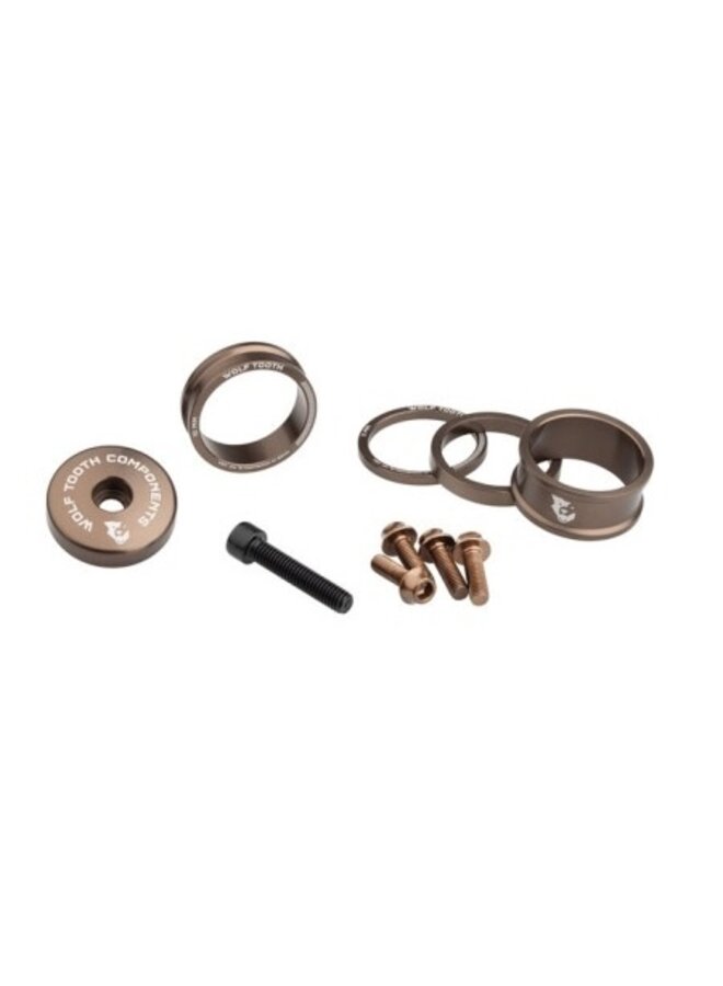 Wolf Tooth Anodized, Bling Kit, Headset Spacer, 1-1/8'', Height: Set, Aluminum