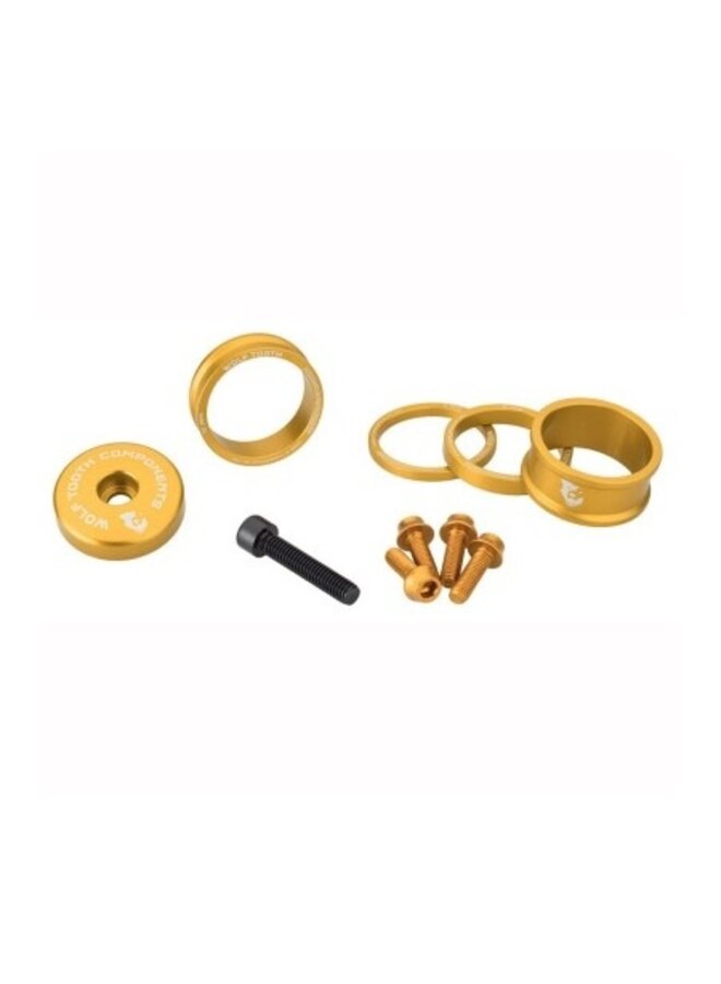 Wolf Tooth Anodized, Bling Kit, Headset Spacer, 1-1/8'', Height: Set, Aluminum