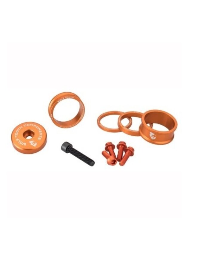 Wolf Tooth Anodized, Bling Kit, Headset Spacer, 1-1/8'', Height: Set, Aluminum