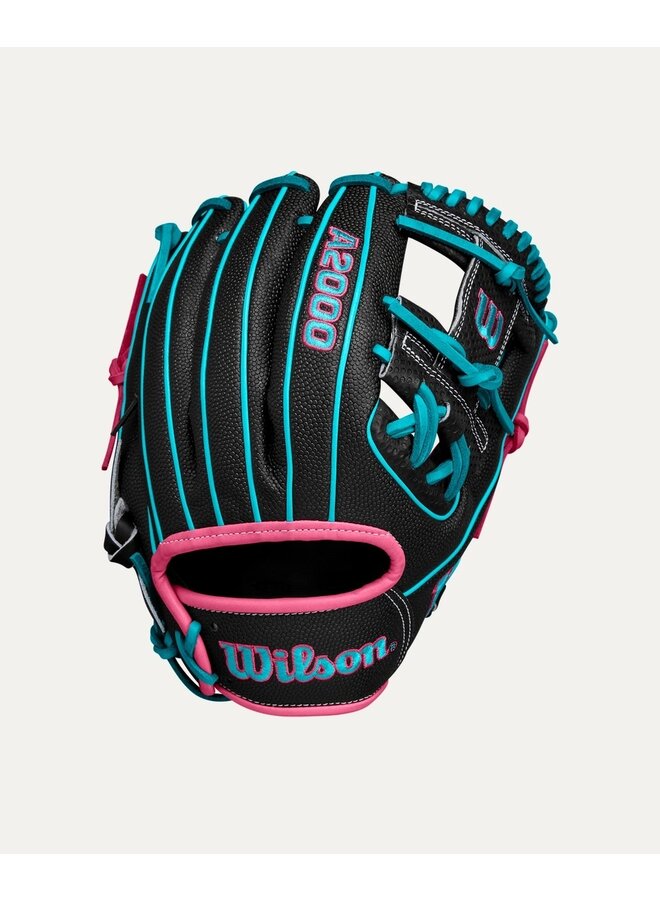 WILSON A2000 GLOVE 11.5" BLACK/TEAL SPIN CONTROL SS
