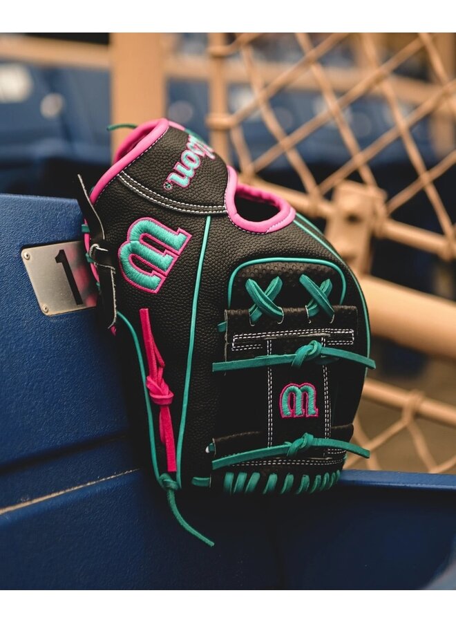 WILSON A2000 GLOVE 11.5" BLACK/TEAL SPIN CONTROL SS