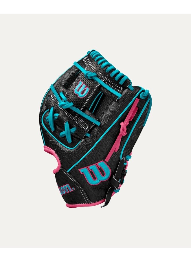 WILSON A2000 GLOVE 11.5" BLACK/TEAL SPIN CONTROL SS