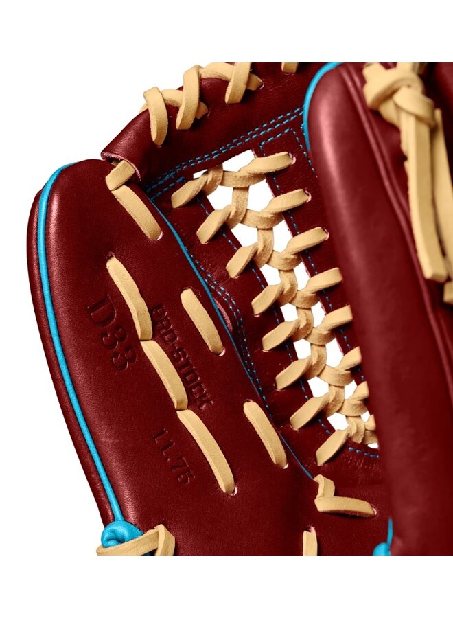 WILSON A2000 D33 GLOVE 11.75" BRICK/TROPIC/BLUE