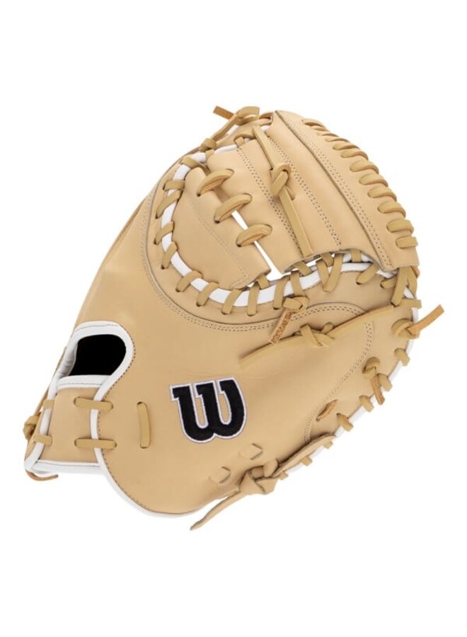 WILSON A1000 CM33 CATCHER'S MITT 33" BLONDE/BLACK/WHITE RHT