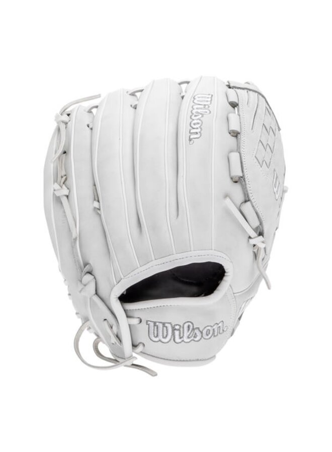 WILSON A1000 V125 FP GLOVE  12.5" WHITE/GREY RHT