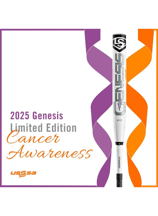2025 LOUISVILLE GENESIS 2PC LE CANCER AWARENESS  13" SLOPITCH BAT
