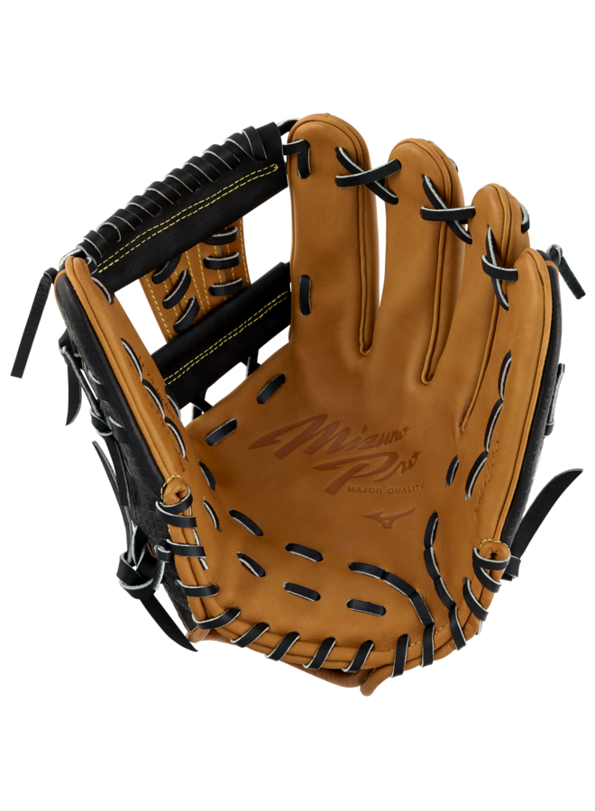2025 MIZUNO PRO LTD SHOGUN BALL GLOVE MADE IN HAGA JAPAN BROWN/BLACK 11.75" RHT