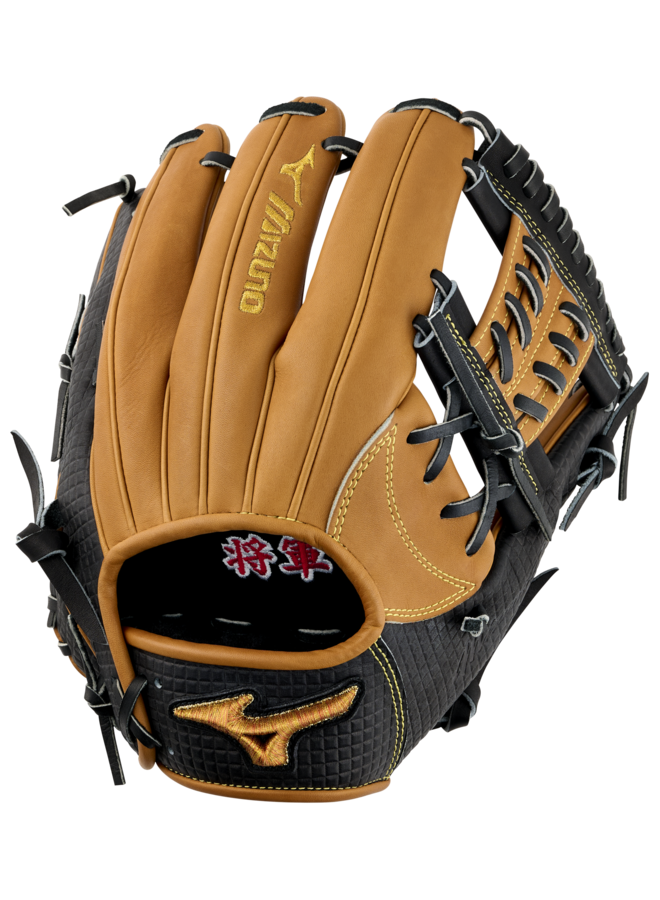2025 MIZUNO PRO LTD SHOGUN BALL GLOVE MADE IN HAGA JAPAN BROWN/BLACK 11.75" RHT