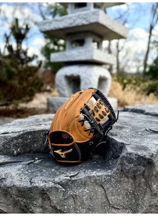 2025 MIZUNO PRO LTD SHOGUN BALL GLOVE MADE IN HAGA JAPAN BROWN/BLACK 11.75" RHT