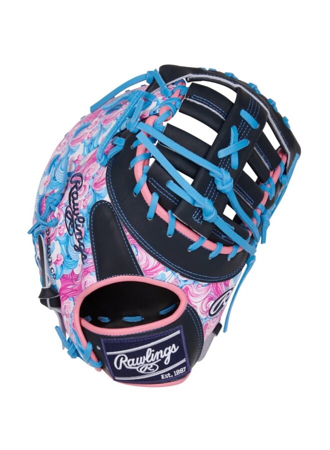RAWLINGS HOH COLORSYNC 9.0 13" FIRST BASE MITT NAVY SWIRL LHT