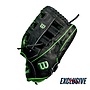 WILSON A2000 VIPER SMU SEC BASEBALL GLOVE BLACK / NEON GREEN RHT 13"