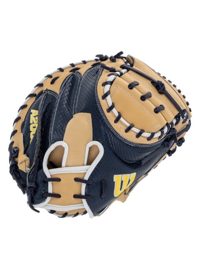 WILSON A2000 SUPERSKIN SA34 CATCHER MITT 34" BLONDE/NAVY