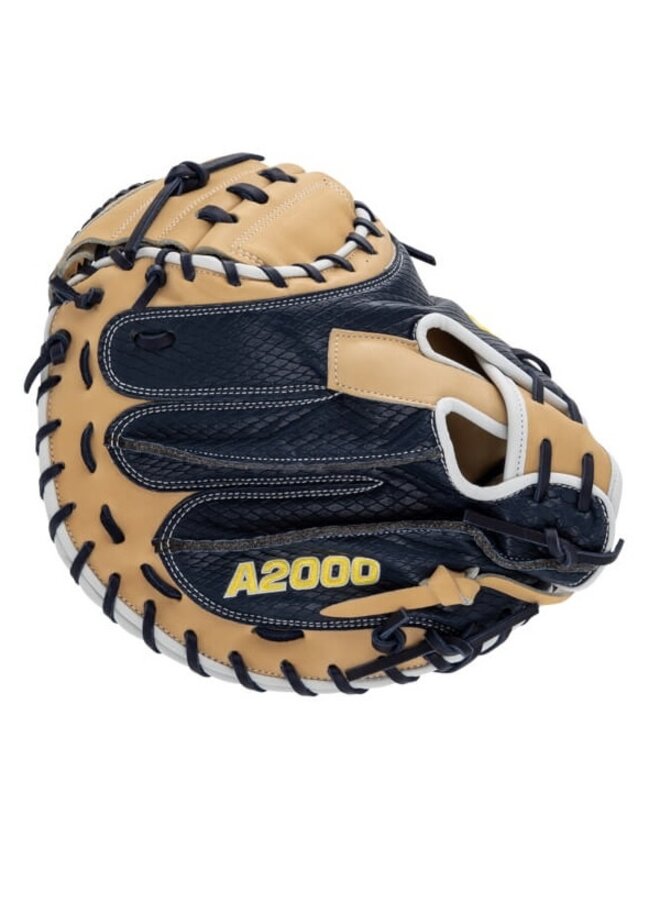 WILSON A2000 SUPERSKIN SA34 CATCHER MITT 34" BLONDE/NAVY