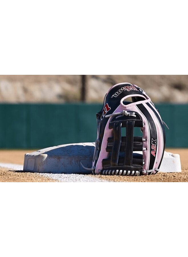 WILSON A2K SUMMER 2025 DW5 GLOVE 12"  GREY/BLACK/LAVENDER